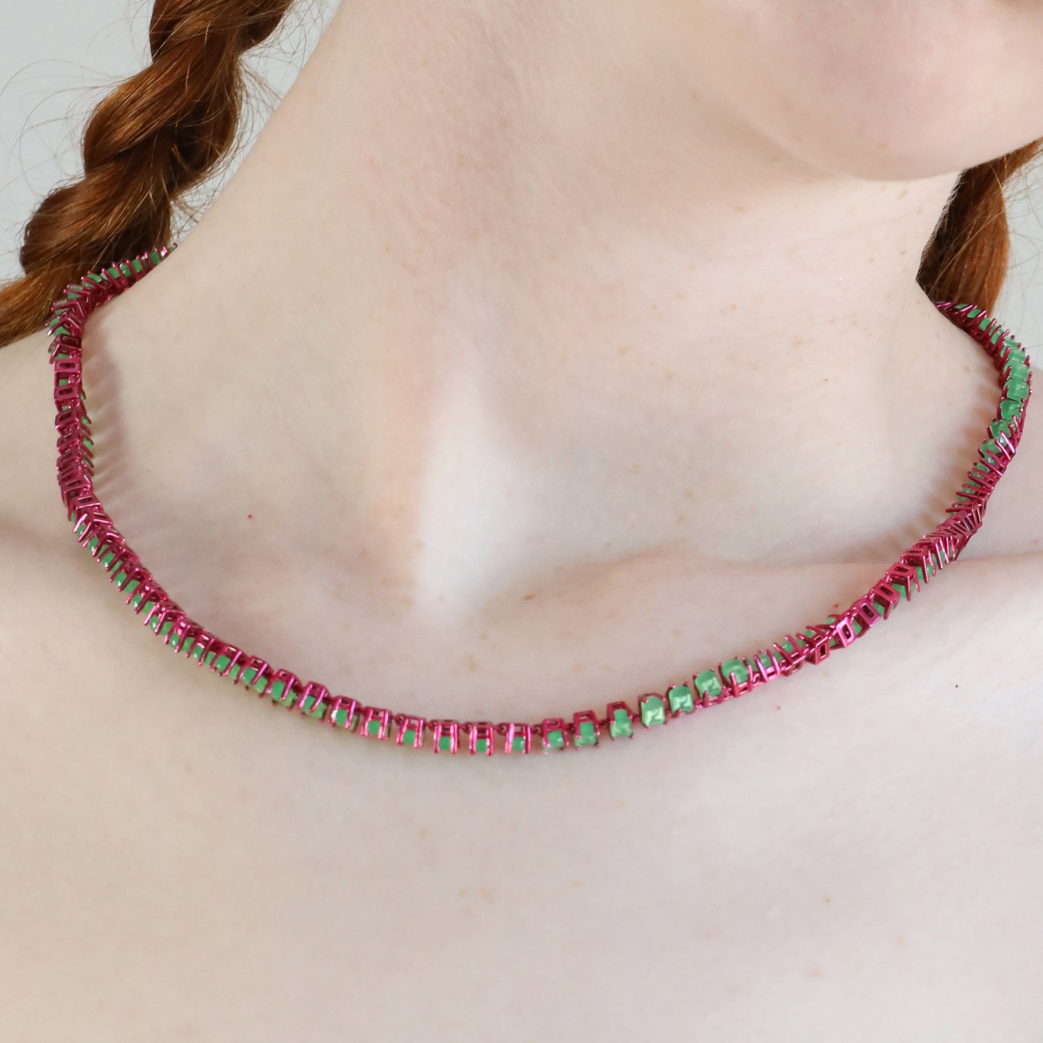 Midnight Maze Necklace in Coated Silver & E-Waste